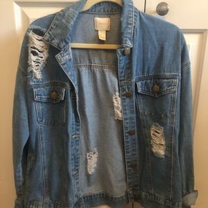 Forever 21 denim boyfriend jacket.